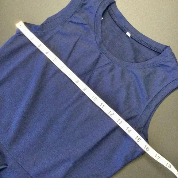 La Mode Womens Navy Blue Sleeveless Draw String Cotton Blend Dress Small NWT - Picture 9 of 13